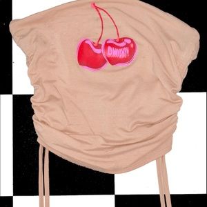 Omighty Cherry Drawstring Tube Top